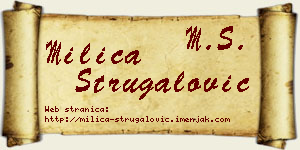 Milica Strugalović vizit kartica